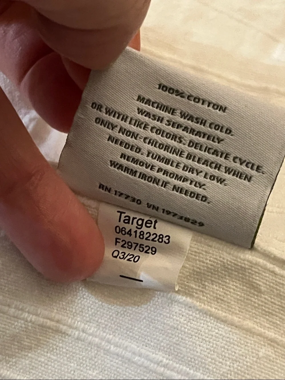 Threshold ~ offwhite Cream Ribbed Cotton Shower Curtain~ 💯 cotton